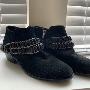 Sam Edelman Posey Chain Ankle Booties - Black